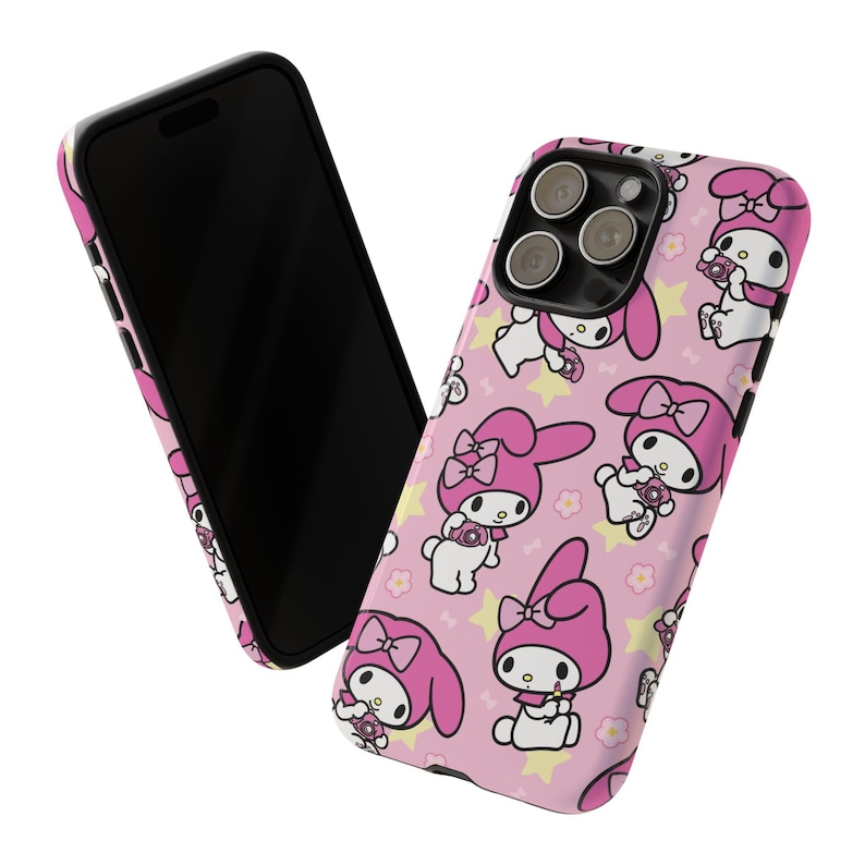 Funda rosa My Melody Sanrio Hello Kitty para iPhone, linda funda para iPhone 17 16 15 14 13 Pro Max 11 12 13 Pro XR XS MAX 8 Plus Pro Y2K imagen 6