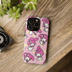 Funda rosa My Melody Sanrio Hello Kitty para iPhone, linda funda para iPhone 17 16 15 14 13 Pro Max 11 12 13 Pro XR XS MAX 8 Plus Pro Y2K imagen 1