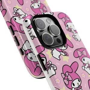 Funda rosa My Melody Sanrio Hello Kitty para iPhone, linda funda para iPhone 17 16 15 14 13 Pro Max 11 12 13 Pro XR XS MAX 8 Plus Pro Y2K imagen 2