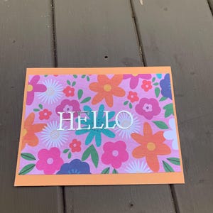 Hello greeting card