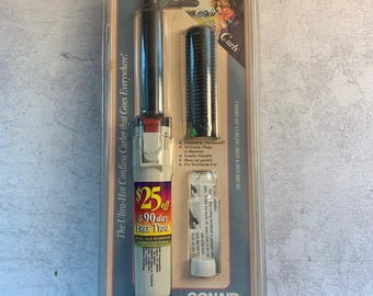 Rizador inalámbrico Vintage Conair de 3/4 de pulgada con cepillo térmico y función de viaje Thermacell