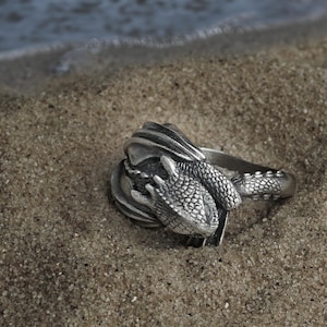 Toothless Ring Sterling Silver, How to Train Your Dragon Ring, Unisex ...