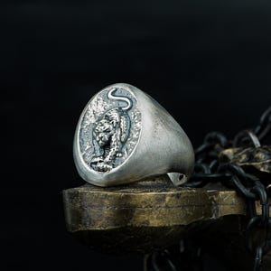 Panther Ring Sterling Silver, Panther Spirit Animal Ring, Jaguar Ring, Wild Animal Ring, Safari Animal Ring, Cool Gift for Panther Lovers