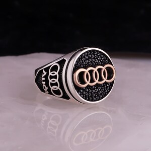 Audi Ring Sterling Silver, Unisex Audi Jewelry, Audi Car Accessories ...