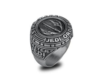 Bague en argent sterling Star Wars Jedi Order : cadeau Geek Rebel Alliance
