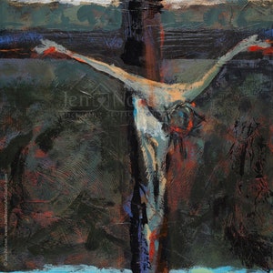 Twelfth Station, Jesus Dies on the Cross, Art Print, Stations of the Cross, Season of Lent