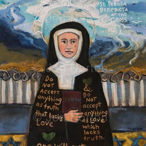 Edith Stein (Saint Teresa Benedicta of the Cross), Catholic saint, martyr, art print