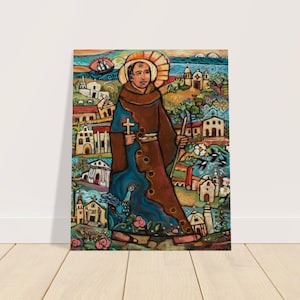 Saint Junipero Serra Wall Poster print, California Missions, Catholic saint