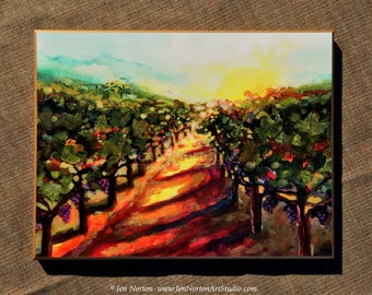 Vineyard Art Plaque, Walk with Jesus, landscape art