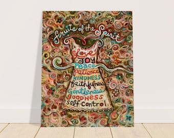 Fruits of the Holy Spirit Poster, Confirmation gift, Galatians 5, Catholic home