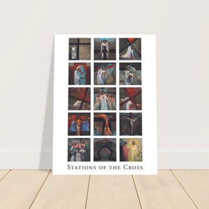 Stations of the Cross Catholic Poster, Catholic Classroom, Season of Lent, Passion of Christ
