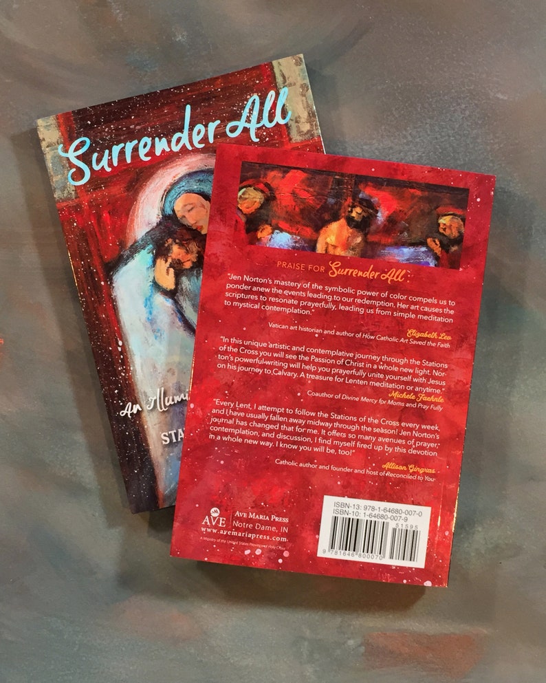 Surrender All, Illuminated Journal, Illustration, Stations of the Cross, prayer companion book image 2