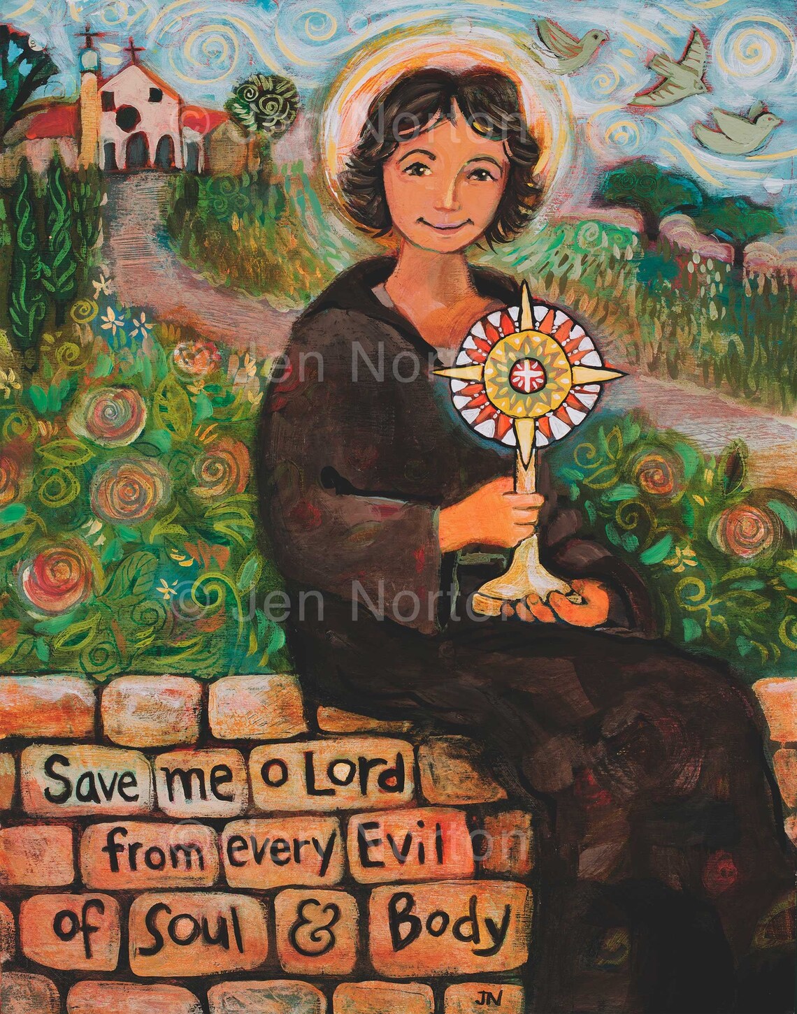 Saint Clare of Assisi Catholic Biblical Wall Art Print - Etsy