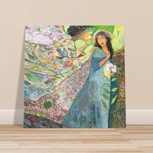 Annunciation of Jesus Poster, Angel Gabriel Art Print, Catholic Biblical Wall Art, Blessed Mother, Modern Christian art
