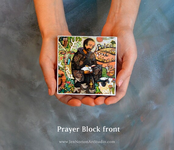 Saint Francis Prayer Block Peace and Good Things Prayer of - Etsy