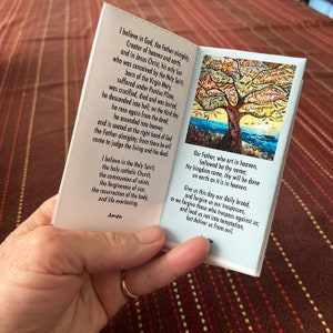Pray the Rosary foldable mini booklet, digital download, Hail Mary, Blessed Mother image 3