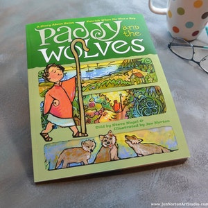 Saint Patrick Book for young child, Paddy and the Wolves, Illustrated book, Gift for Catholic child
