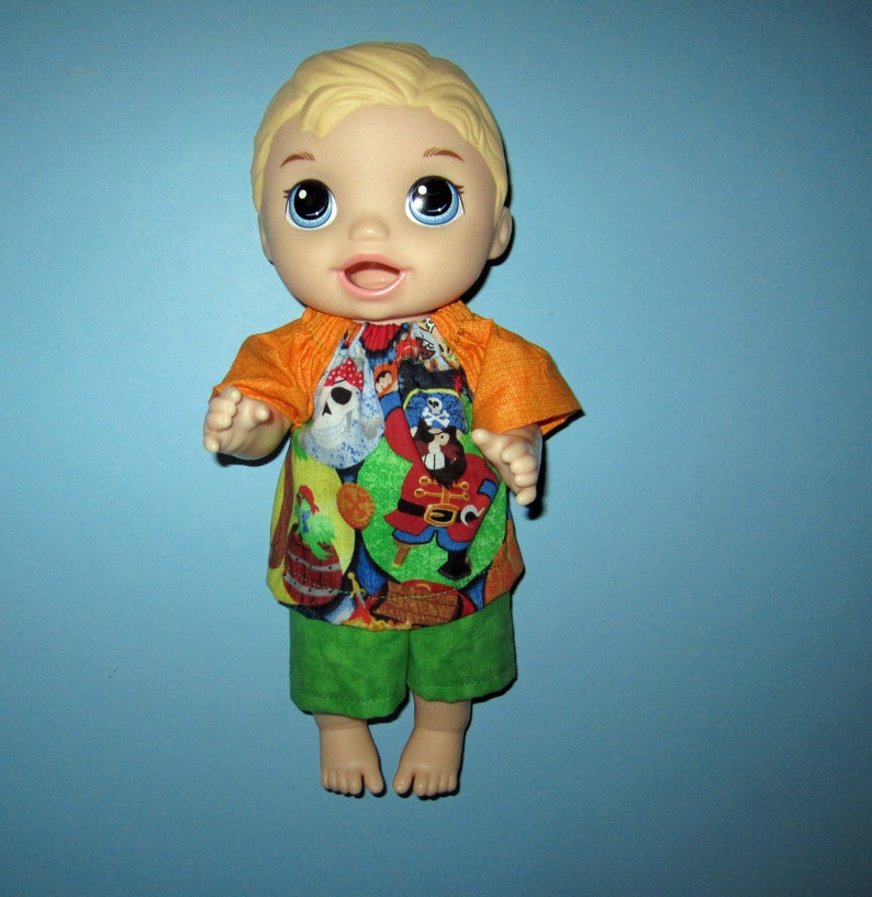 Boy Doll Clothes 12 13 Inch Doll Clothes Baby Alive Sweet Spoonfuls Pirate Top Shorts Baby Alive Snackin Luke Step N Giggles Toys Games Shirts Tripod Ee