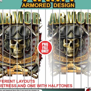 Diseño de armadura del ejército, Muerte antes del desmontaje, Armadura, SVG, PNG, PDF, DXF, Cricut, Sublimación