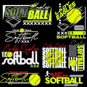 Softboll, Softbollmamma, Fastpitch, Skoldesignpaket (svg, dxf, pdf, png) NYTT