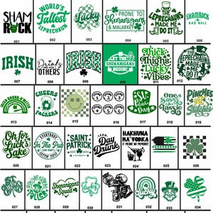 40 St. Patricks Day Designs, svg, cricut, irisch, Shamrock, Day Drinker, Leprechaun, Lucky, Shenanigans und vieles mehr!