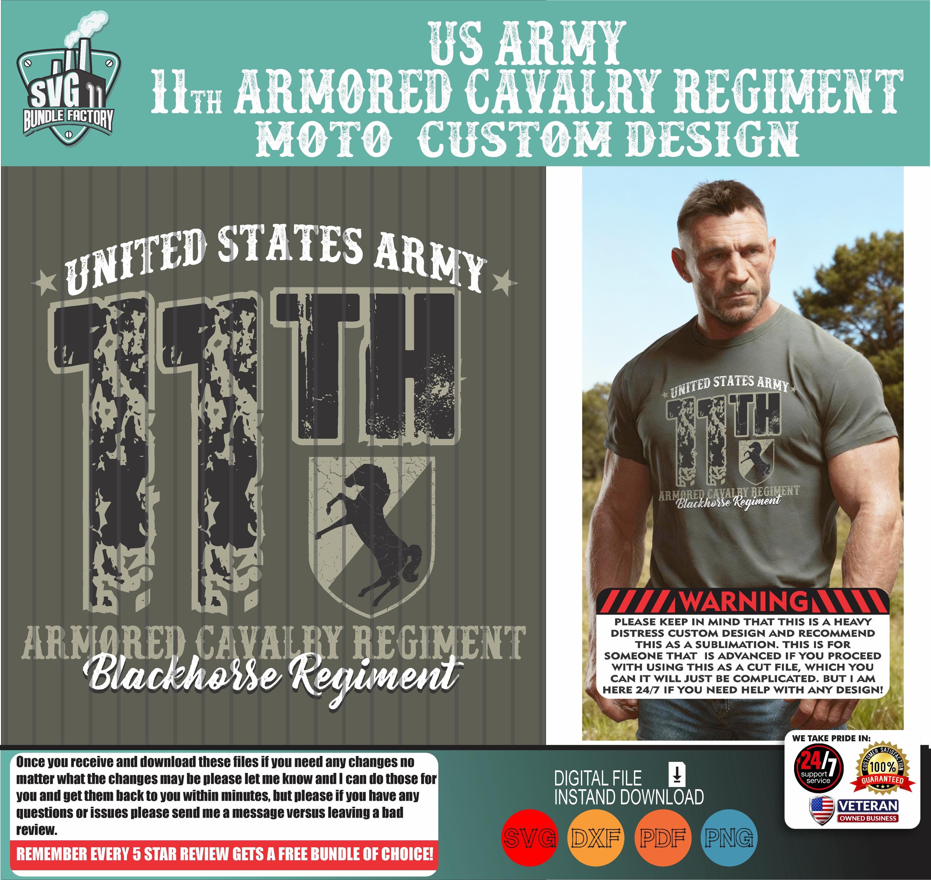 Regiments Design 11th Armored Cavalry Regiment Design, Distressed Veteran Graphic (SVG ...