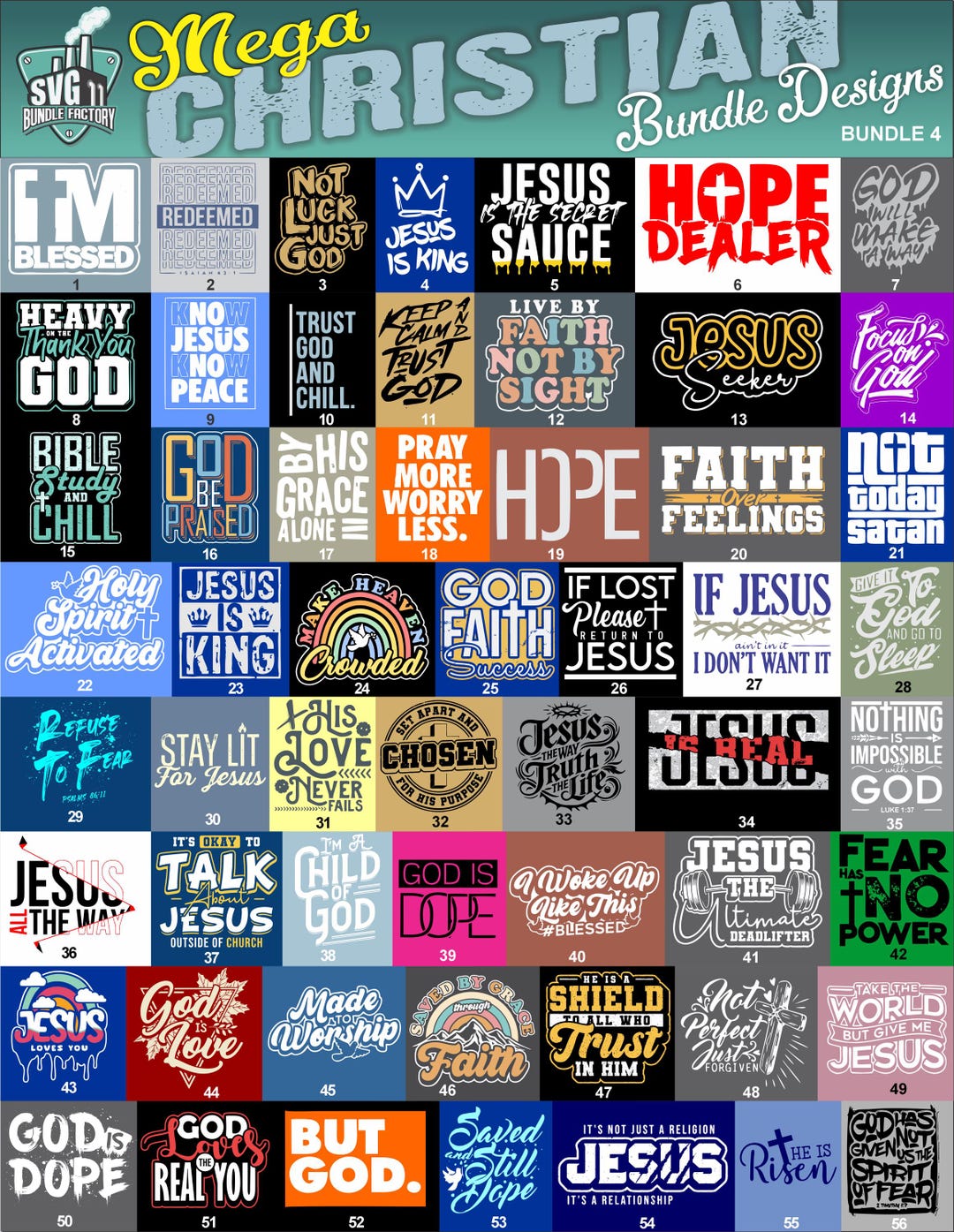 Christian Designs Bundle, Jesus, Bible, Inspirational SVG (bundle) - Etsy