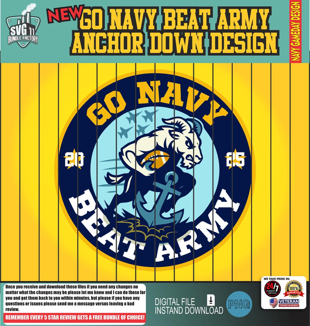 Go Navy Beat Army Design, Football (svg, Png, Pdf, Dxf) (digital ...