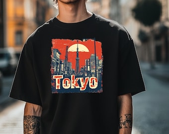 Unique Tokyo Shirt Best Japan Tee Urban Fashion Tee Sleek Streetwear Shirt Vintage Style Tee Best Gift for Him Cool Japan Shirt Retro Style