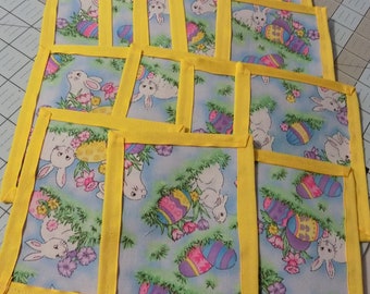 New 33 bunnies and eggs  mini chalkboards placemat party favors