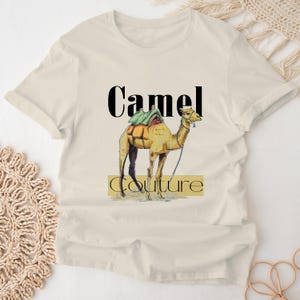 Vintage Camel Graphic T-Shirt: Soft Cotton Desert Illustration
