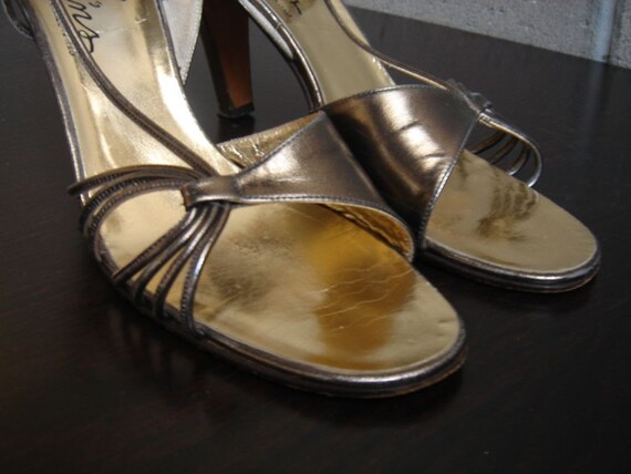 Gold Metallic Leather Strappy Sandals Women Bling Bling Crystal Shoes High Heel Lace up String 