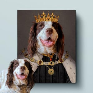 Renaissance Custom Pet Portrait, Royal Pet Portrait Painting,Pet Lovers Gift, Pet Portrait Gift,Renaissance Dog Portrait from Photo,Wall Art