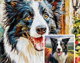 Custom Oil Pet Portrait,Custom Pet Portrait Painting Canvas,Dog Print Portrait,Personalized Pet Portrait,Custom Dog Painting,Pet Lovers Gift
