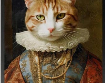 Custom Royal Pet Portrait, Renaissance Dog Painting, Personalized Pet Gift, Royal Dog Painting, Dog Portraits On Canvas, Pet Lover Gift