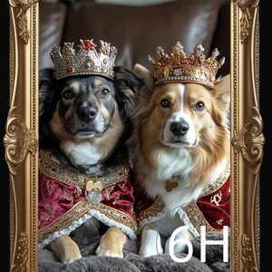 Custom Pet Portrait, Custom King Pet Portrait Memorial,Royal Dog Painting, Pet Portrait,Royal Dog Portrait,Renaissance Dog Portrait,Wall Art