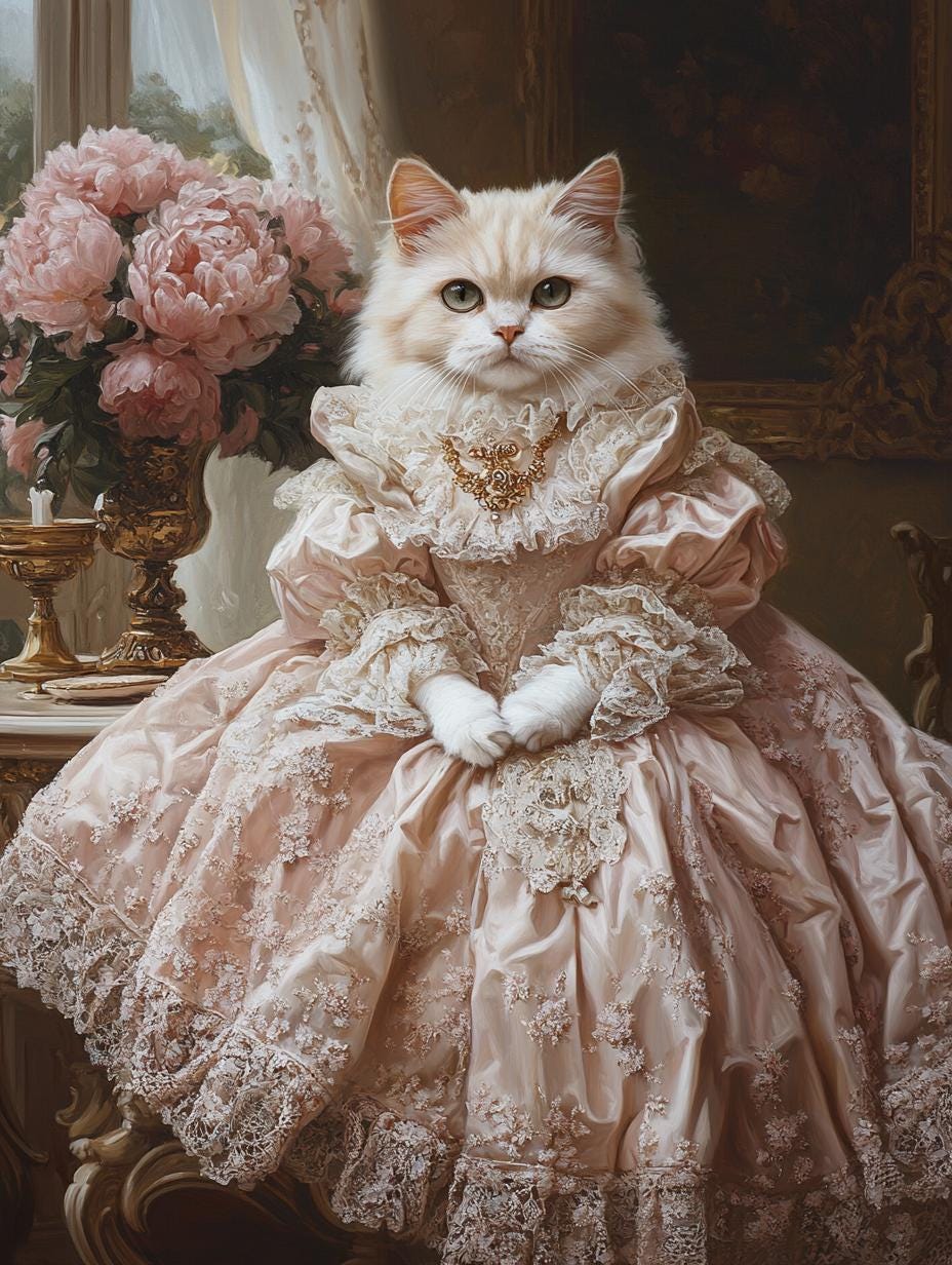 Custom Royal Pet Portrait,Renaissance Cat Painting Canvas,Pet Lovers Gift,Royal Pet Portrait, Christmas Gift CustomOil Pet Painting,Wall Art
