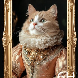 Custom Pet Portrait,Renaissance Dog Portrait from Photo, Royal Dog Portrait, Pet Lovers Gift,Regal Cat Painting, Pet Portrait Gift, Wall Art