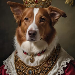 Custom Royal Pet Portrait, Renaissance Cat Painting, Digital Pet Portrait,DogPortraitsOnCanvas, BirthdayGiftCustomOilPetPainting,PetWallArt