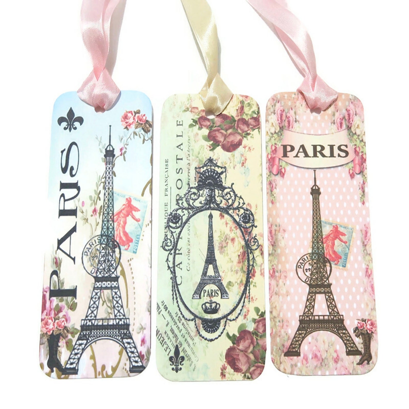 Bookmark Paris Eiffel Tower Vintage Retro Bookmark Paper Etsy Australia