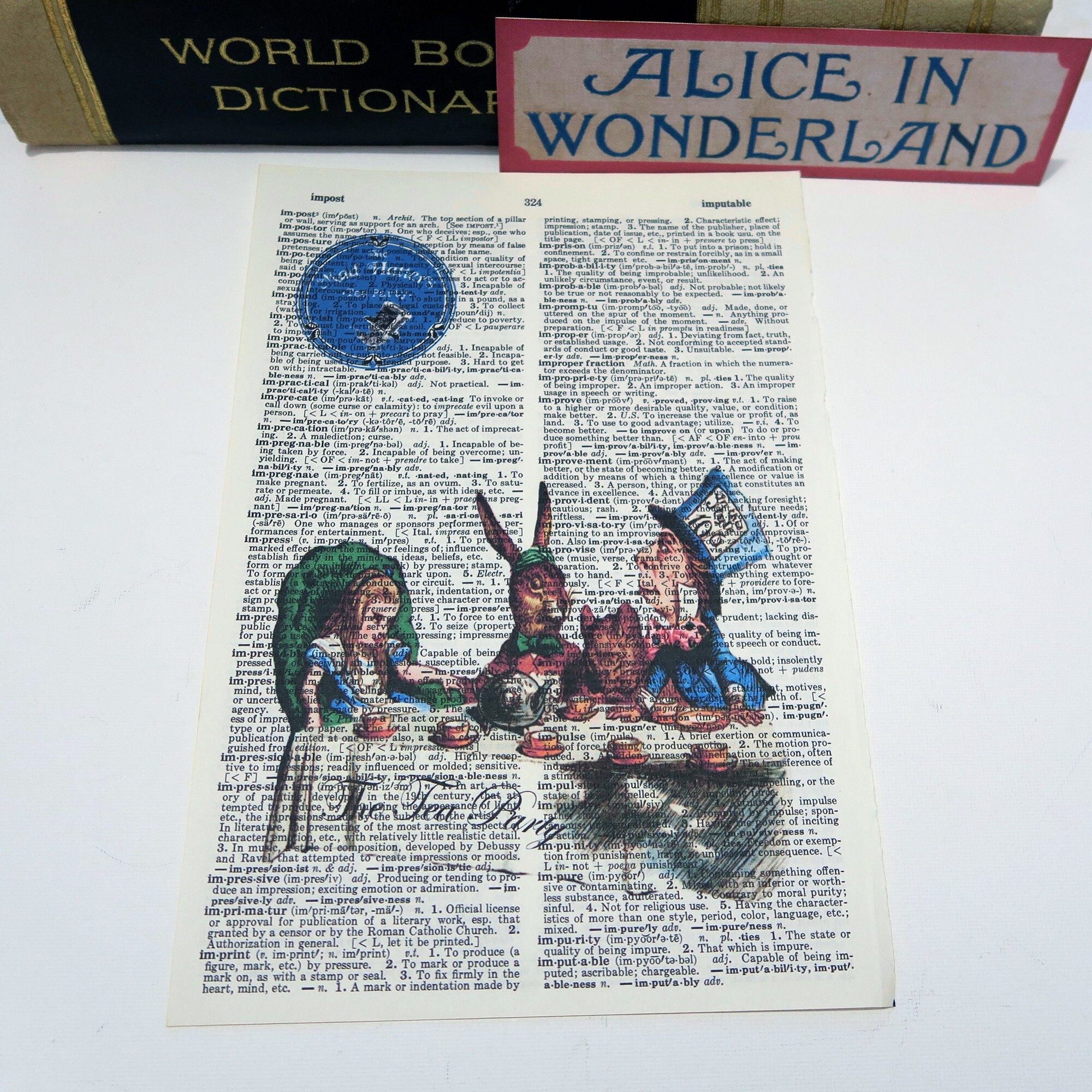 Alice in Wonderland-vintage Dictionary Page Prints-we Are All - Etsy ...