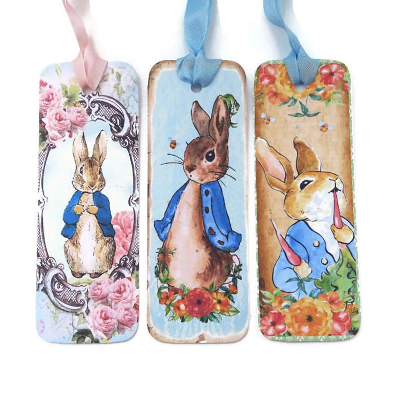 Bookmarks Peter Rabbit Vintage Retro Tag Paper Bookmark | Etsy