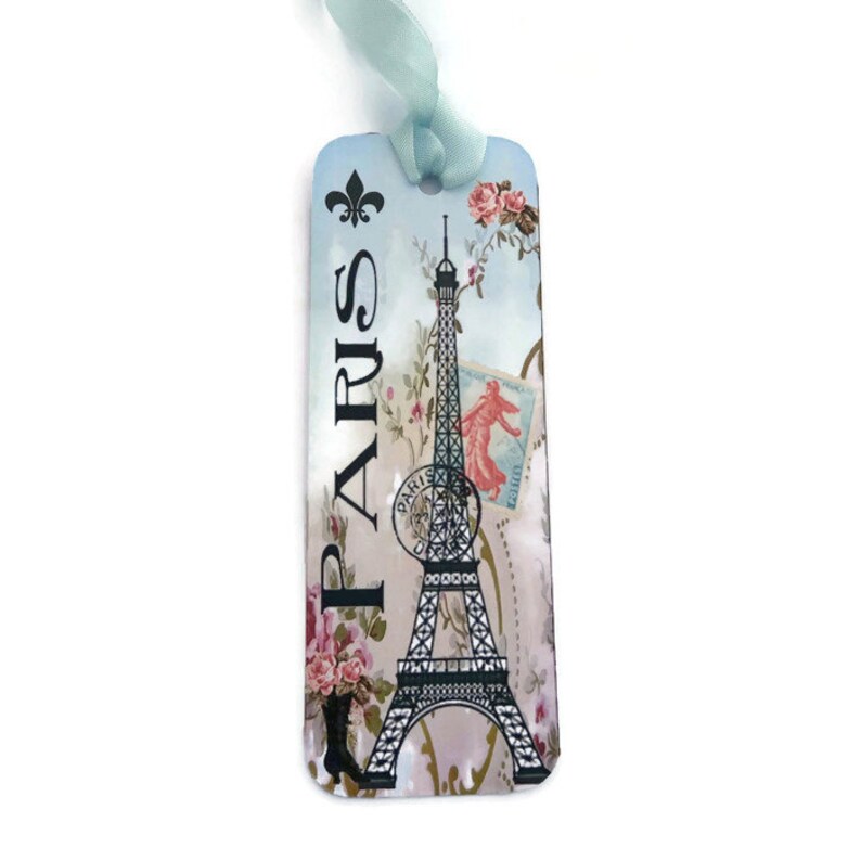 Bookmark Paris Eiffel Tower Vintage Retro Bookmark Paper Etsy