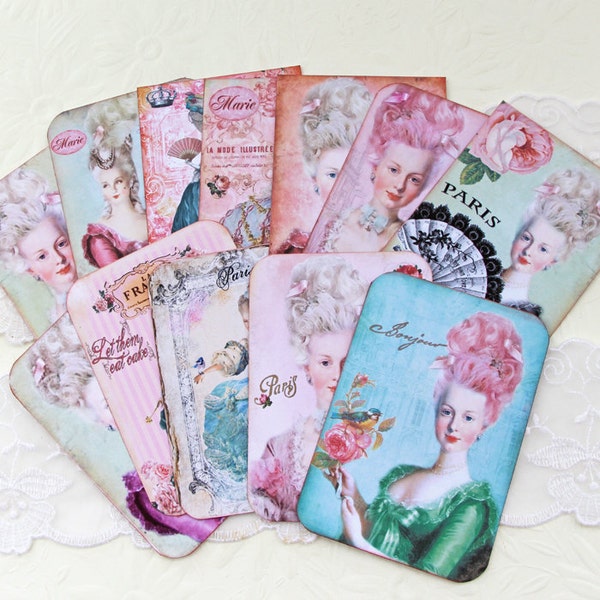 Custom Order for Kel-e  Marie Antoinette Scrap Set Hang Tags