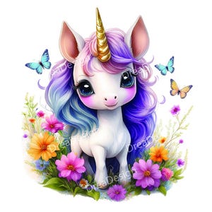 Baby Shower Clipart Einhorn PNG Bild Clip Art Willkommen Babykarten, Sublimation, Dekoration