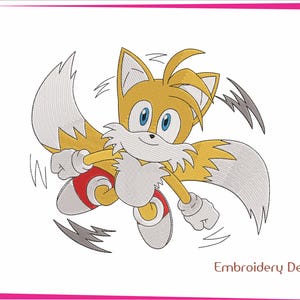 Two-Tailed Fox Inspired Embroidery Design – Digital File for Machine Embroidery – Instant Download