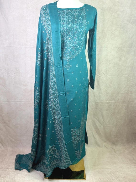 white christmas dresses Pashmina Suit Set – Label Ratan main image 1