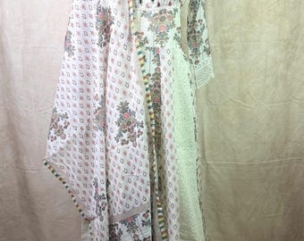 Cotton Off-white Anarkali Salwar Set with Dupatta