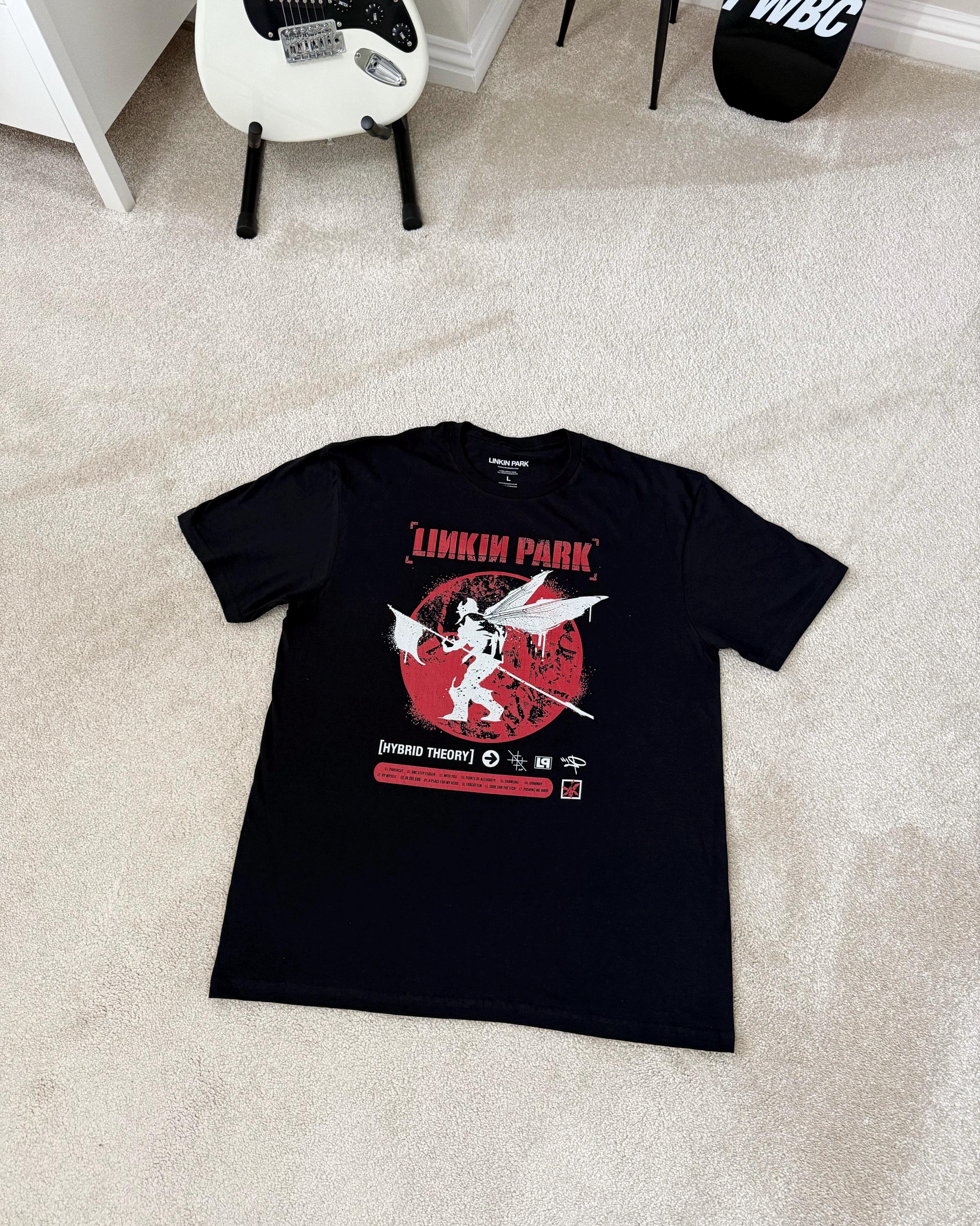 Reworked Linkin Park T-shirt | Upcycled Band Tee | Lace Trim Top