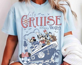 Personalized Disney Mickey & Friends Cruise Line 2026 Shirt, Family Cruise Trip Tee, Let's Cruise, Disney Wish Dream Magic Wonder Destiny